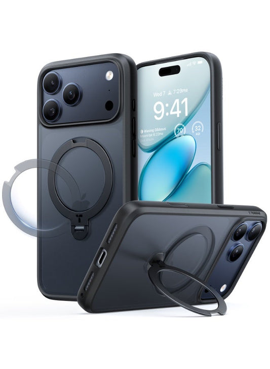 TORRAS Ostand Spin Case for iPhone 17 Pro - Black