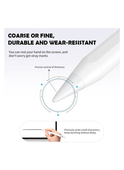 PROTECT  Universal Pencil Stylus Pen, Type C Charging, With Type C Cable, White, PPK08