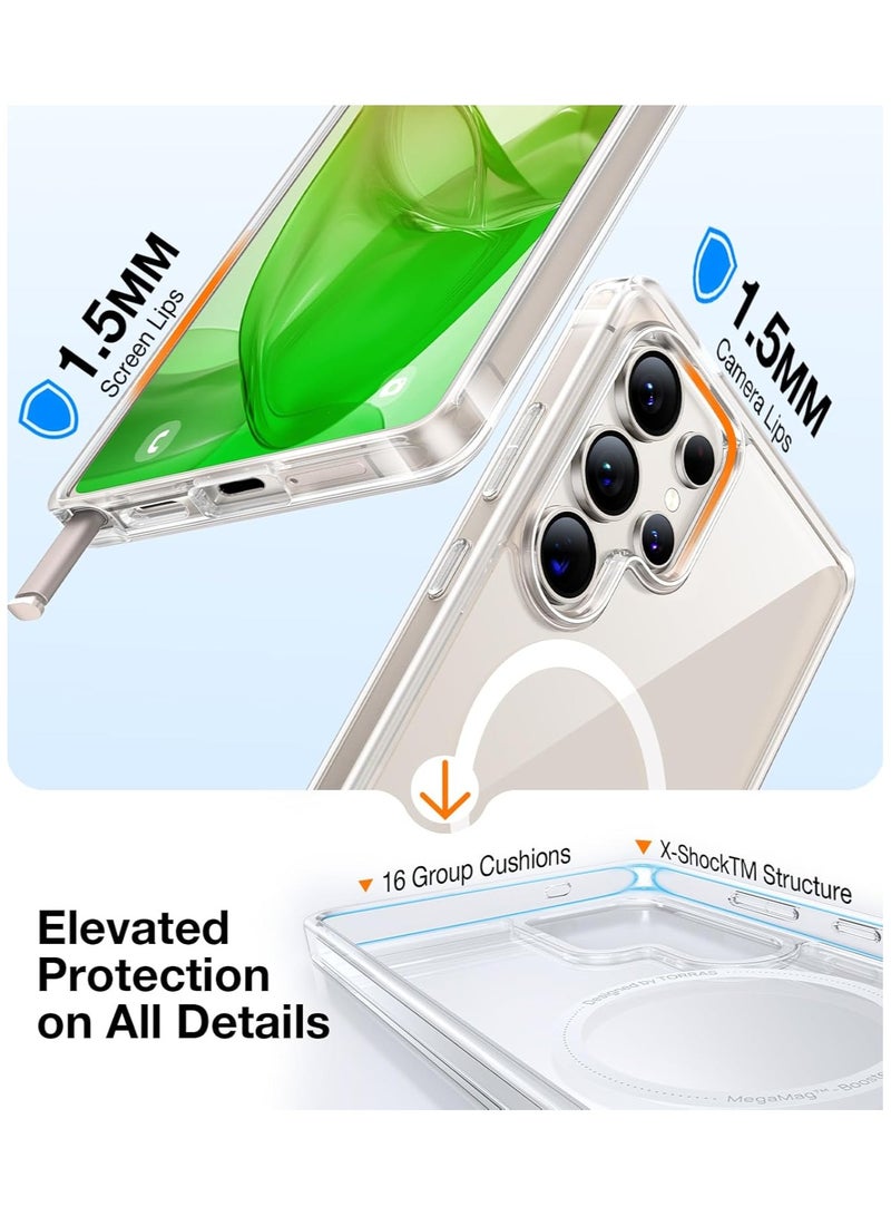 TORRAS Guardian Magnetic Case for Samsung Galaxy S25 Ultra - Clear