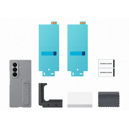 Samsung Galaxy Z Fold7 Silicone Grip Case with Stand, Gray