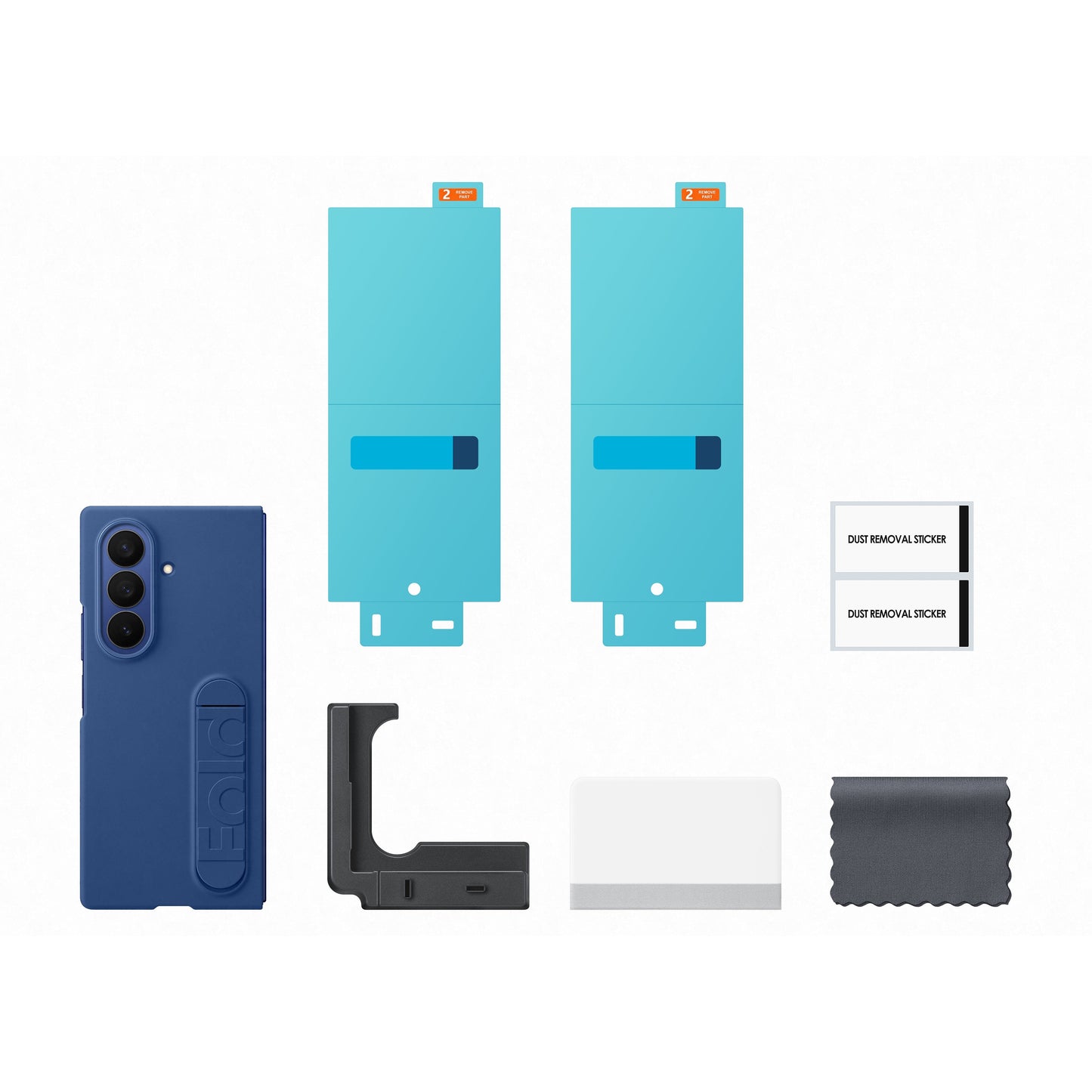 Samsung Galaxy Z Fold7 Silicone Grip Case with Stand, Navy