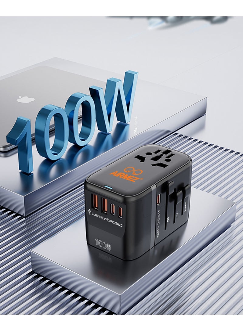 Airmez 100W Universal Travel Power Adapter - Black