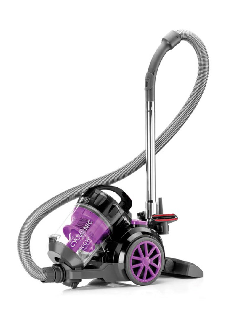 BLACK+DECKER VM1880-B5 Multicyclonic Vacuum Cleaner 1600W 2.5L Black/Purple