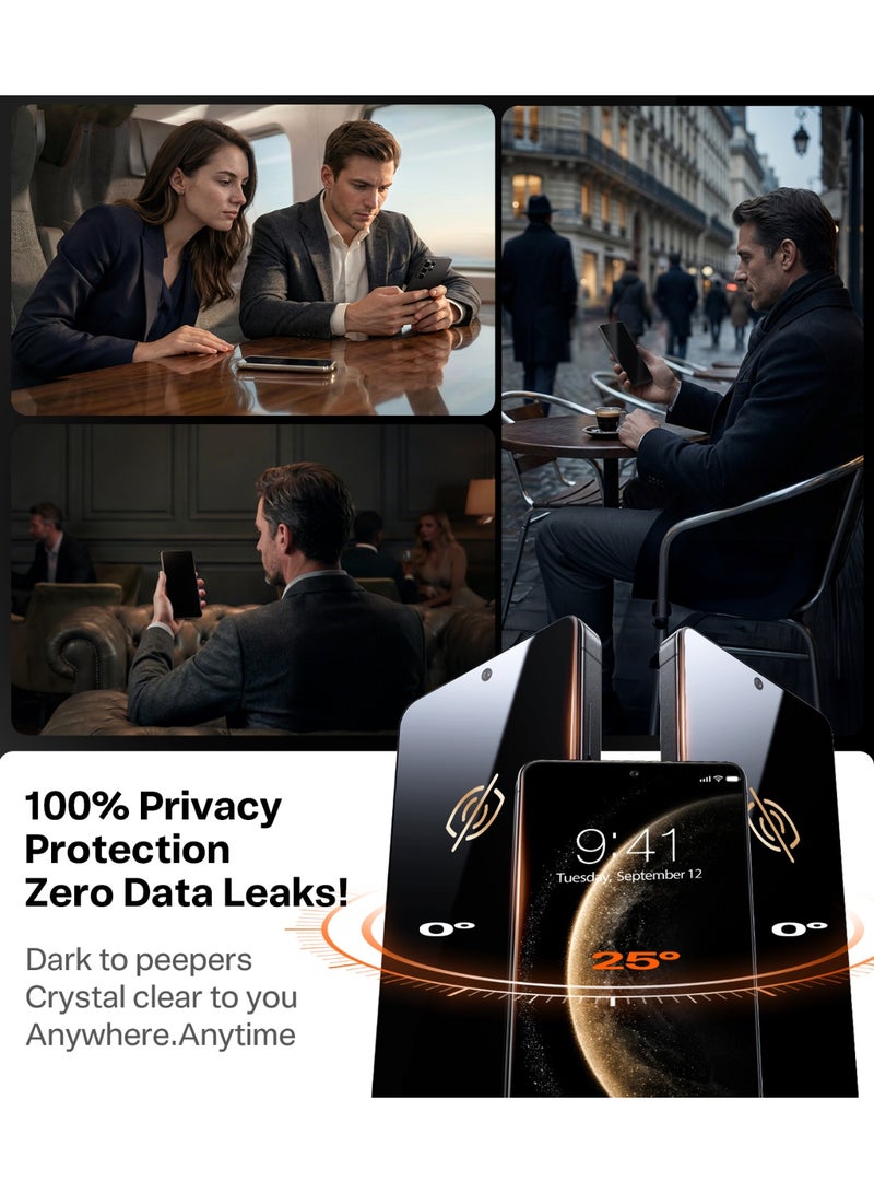 TORRAS Install Master Privacy Screen Protector for Samsung Galaxy S26 - Black