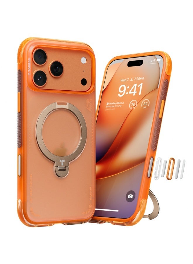 TORRAS Ostand Q3 Air iPhone 17 Pro Max Case Horizon Orange - Front