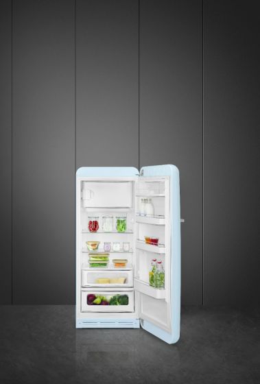 Smeg Single Door Refrigerator 281L, Pastel Blue, FAB28RPB5GA