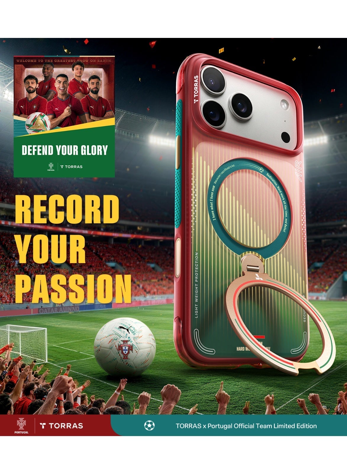 Torras Portuguese Football Federation iPhone 17 Pro Case Glory Slash - Lifestyle