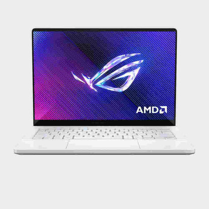 ASUS ROG Zephyrus GA403UU-OLED7132W Gaming Laptop, AMD R7-8000 R7-8845HS, 32GB RAM, 1TB SSD, RTX 4050 6GB, 14 3K OLED, Windows 11 Home, Platinum White