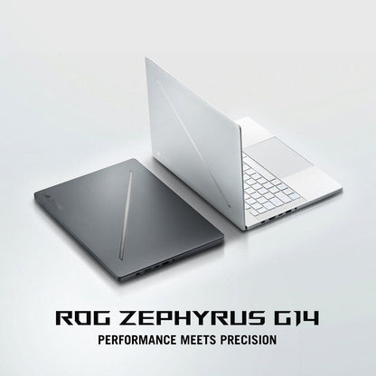 ASUS ROG Zephyrus GA403UU-OLED7132W Gaming Laptop, AMD R7-8000 R7-8845HS, 32GB RAM, 1TB SSD, RTX 4050 6GB, 14 3K OLED, Windows 11 Home, Platinum White