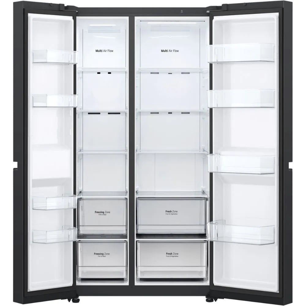 LG Side By Side Refrigerator 650L, Wi-Fi, Black, GR-B267DBM3