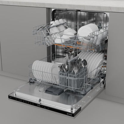 Gorenje Fully Integrated Built-In Dishwasher, 14 Place Settings, White, GV642D65