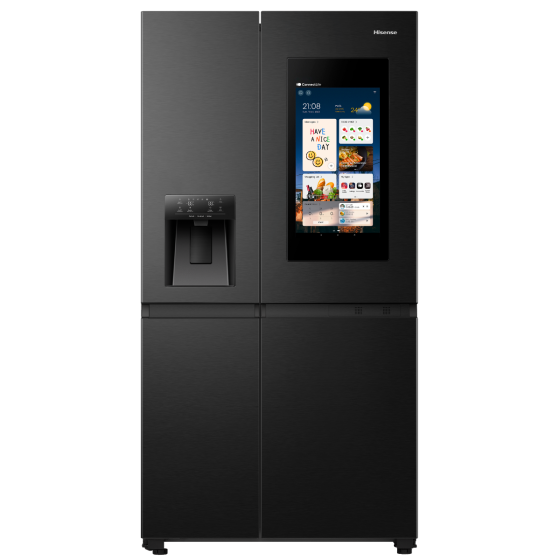 Hisense Side by Side Refrigerator, 614L, Black, RS9P819GTB