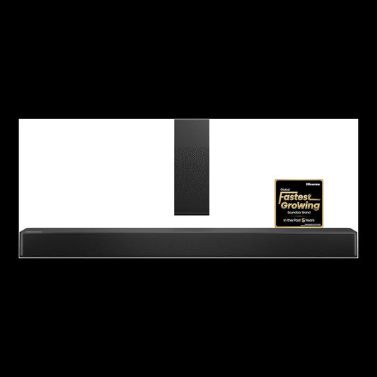 Hisense Soundbar, 2.1 Channel Audio, Wireless Subwoofer, Bluetooth – HS2100