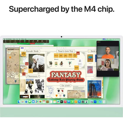Apple iMac  24-inch (2024), M4 chip with 8-core CPU, 16GB RAM, 256GB SSD, 8-core GPU, 4.5K Retina Display, English Keyboard, UAE Version, Green, MWUE3ZS/A