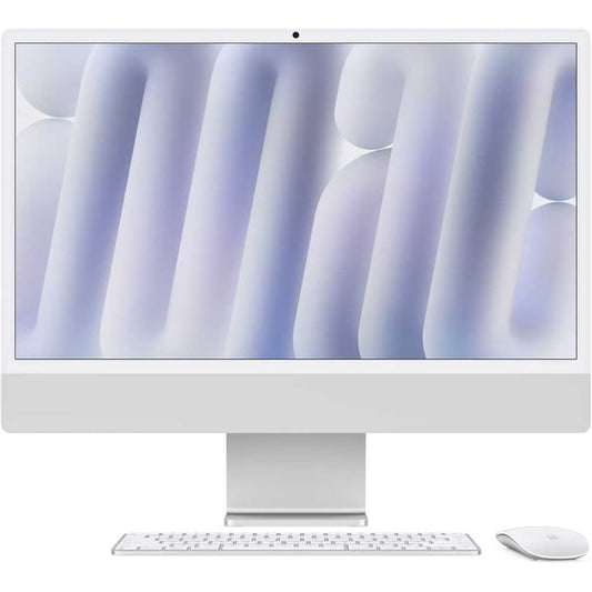 Apple iMac  24-inch (2024), M4 chip with 10-core CPU, 24GB RAM, 512GB SSD, 10-core GPU, 4.5K Retina Display, English Keyboard, UAE Version, Silver, MCR24ZS/A