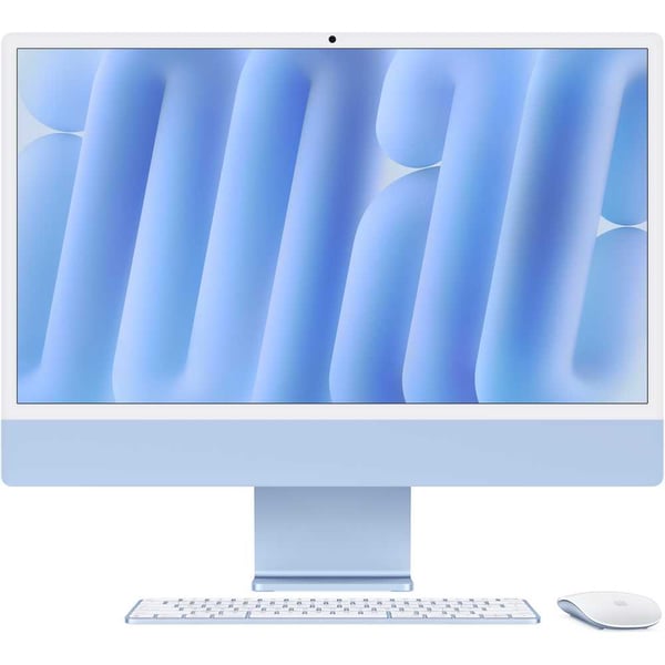 Apple iMac  24-inch (2024), M4 chip with 10-core CPU, 24GB RAM, 512GB SSD, 10-core GPU, 4.5K Retina Display, English Keyboard, UAE Version, Blue, MD2T4ZS/A