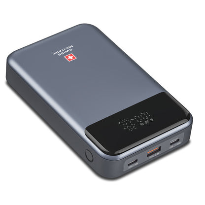 Swiss Military 20000mAh Power Bank 140W Fast Charging – Gray