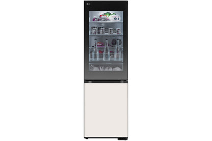 LG 349L Bottom Freezer Refrigerator, Beige glass, InstaView™ GR-V479QGKW