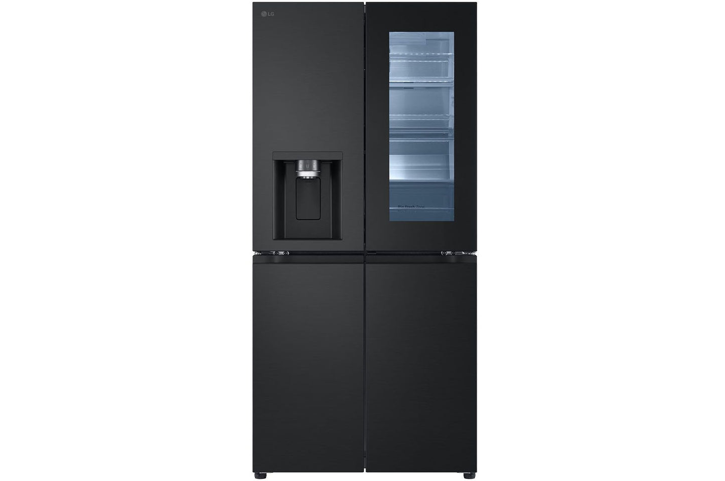 LG French Door Refrigerator with InstaView technology LFX29FFQYB Matte Black 508L