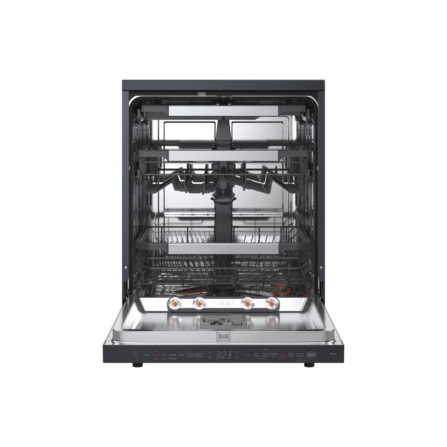 LG 14 Place Settings QuadWash Dishwasher with TrueSteam, Auto Open Dry and Heat Dry, Matte Black, DFC287HMS