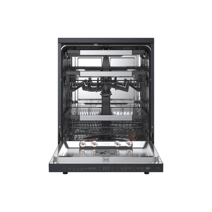 LG 14 Place Settings QuadWash Dishwasher with TrueSteam, Auto Open Dry and Heat Dry, Matte Black, DFC287HMS