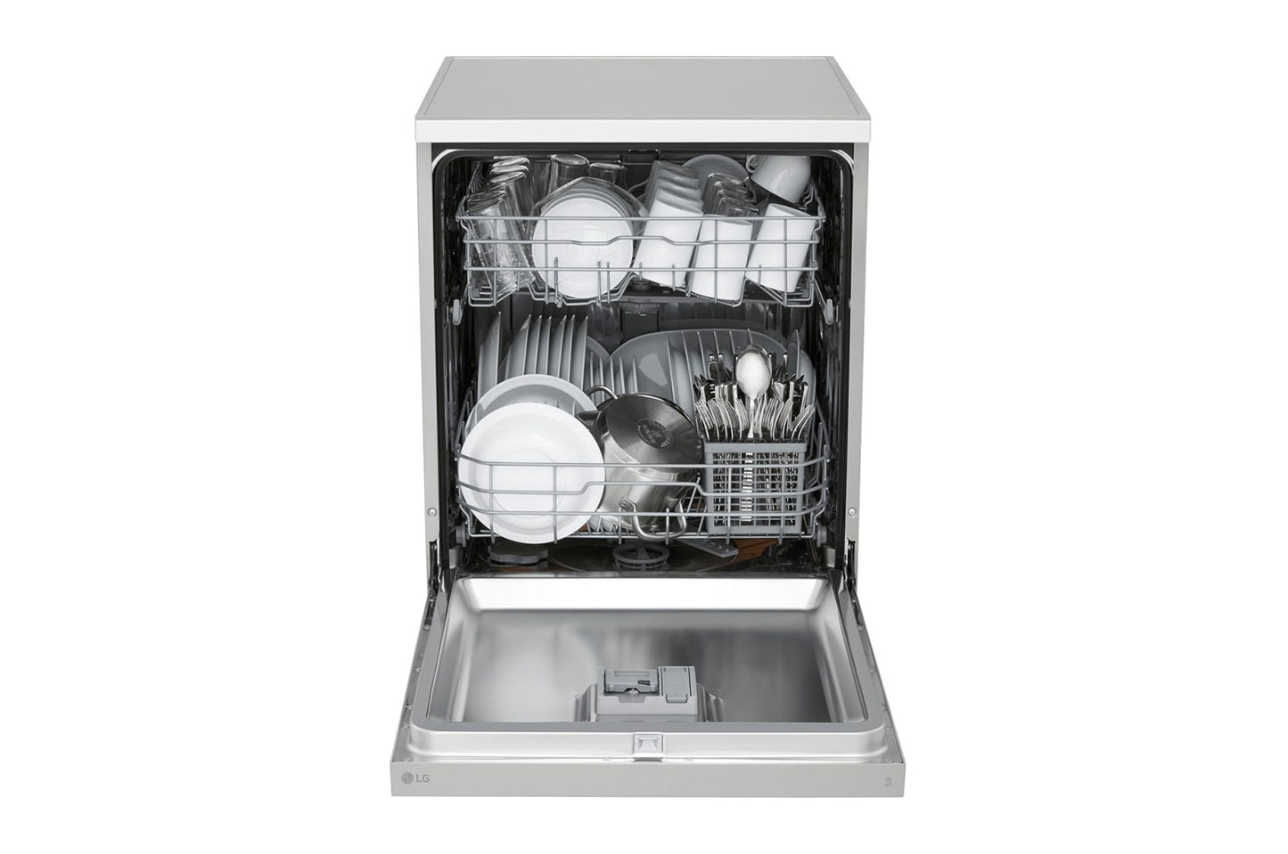 LG QuadWash™ Dishwasher, Inverter Direct Drive, 14 Place Setting, Prime Silver, DFC612FV