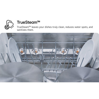 LG 14 Place Settings QuadWash Dishwasher with TrueSteam, Auto Open Dry and Heat Dry, Matte Black, DFC287HMS