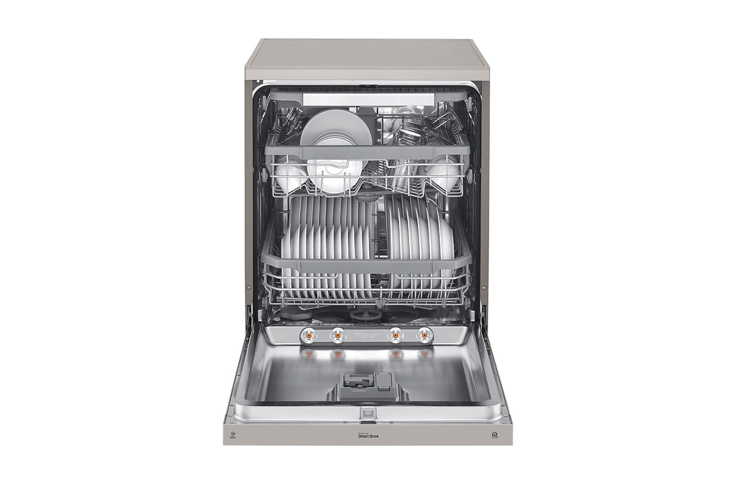 LG New QuadWash Steam Dishwasher, Inverter Direct Drive, Platinum Silver Color, DFC435FP