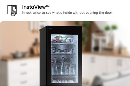 LG 349L Bottom Freezer Refrigerator, Beige glass, InstaView™ GR-V479QGKW