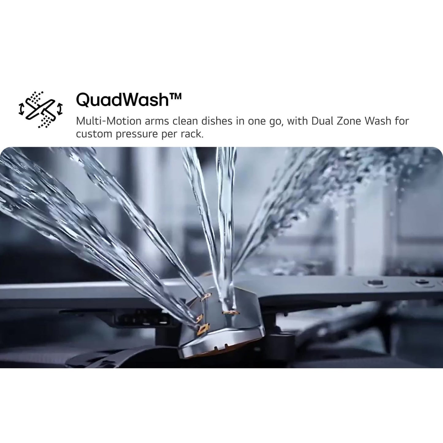 LG 14 Place Settings QuadWash Dishwasher with TrueSteam, Auto Open Dry and Heat Dry, Matte Black, DFC287HMS