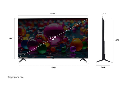LG 65-inch UHD AI UA85 4K Smart TV with AI Magic Remote, HDR10, webOS25 (2025)