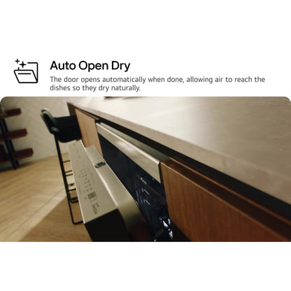 LG 14 Place Settings QuadWash Dishwasher with TrueSteam, Auto Open Dry and Heat Dry, Matte Black, DFC287HMS