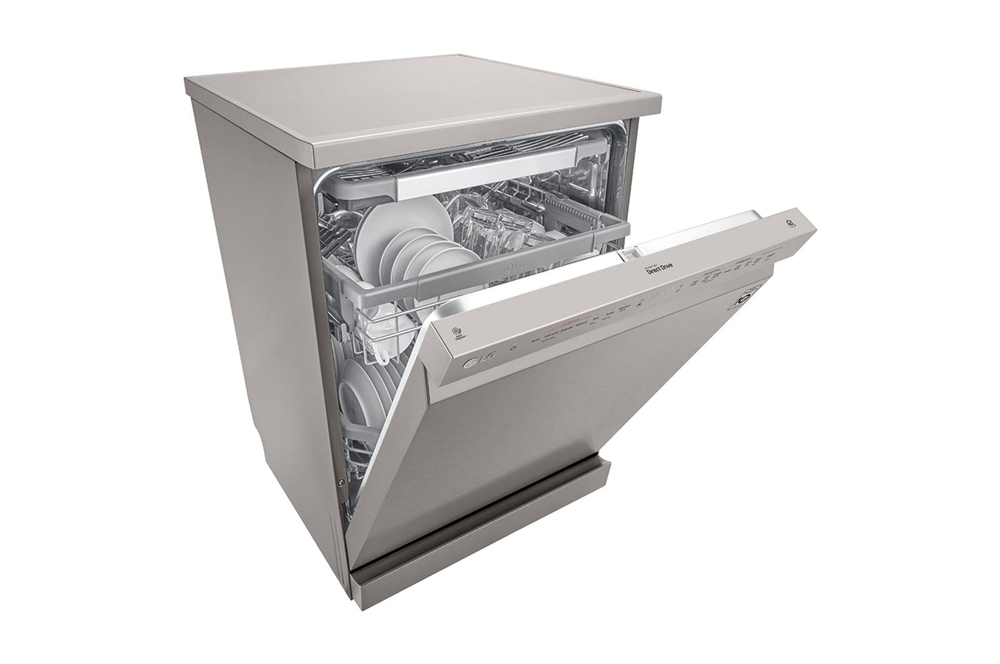 LG New QuadWash Steam Dishwasher, Inverter Direct Drive, Platinum Silver Color, DFC435FP