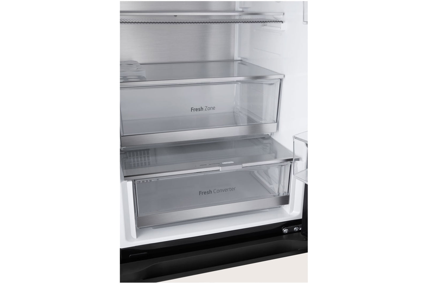 LG 349L Bottom Freezer Refrigerator, Beige glass, InstaView™ GR-V479QGKW