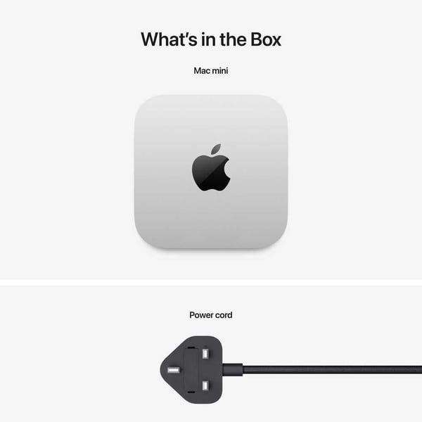 Apple Mac mini (2024), M4 chip with 10-core CPU, 16GB RAM, 256GB SSD, 10-core GPU, UAE Version, Silver, MU9D3AB/A, Delivery starts 8th Nov'24 onwards