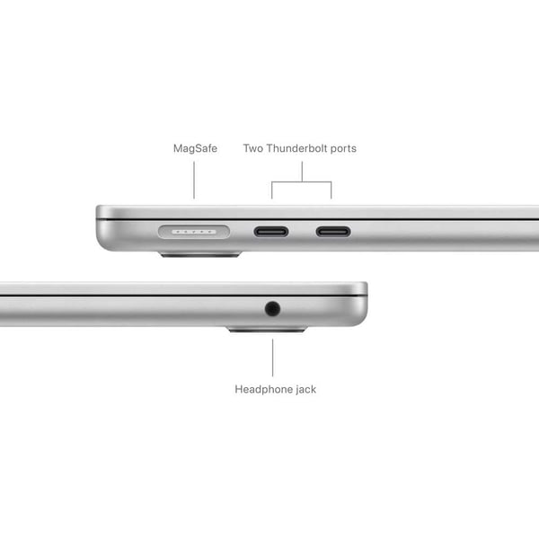 Apple Macbook Air 13-inch (2024), M2 chip with 8-core CPU, 16GB RAM, 256GB SSD, 8-core GPU, 13.6-inch Liquid Retina XDR display, English Keyboard, UAE Version, Silver, MC7V4ZS/A