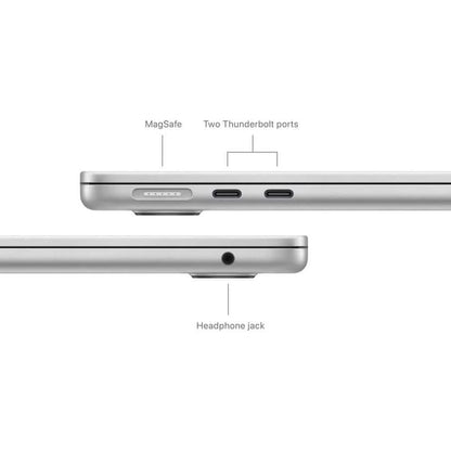 Apple Macbook Air 13-inch (2024), M2 chip with 8-core CPU, 16GB RAM, 256GB SSD, 8-core GPU, 13.6-inch Liquid Retina XDR display, English Keyboard, UAE Version, Silver, MC7V4ZS/A