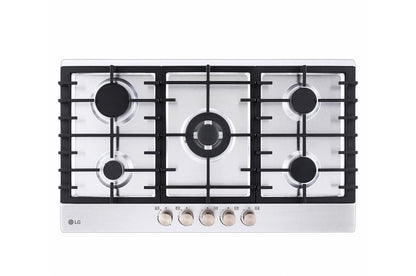 LG 2024 LG Built-in 900 Gas Cooktop with 5 burners, Stainless Steel CG5Z3626S