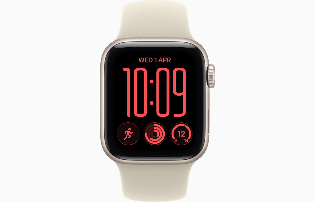 Apple Watch SE 3 GPS 40mm – Starlight Aluminium Case with Sand Sport Band (S/M) – S10 Chip, Always-On Retina Display, 18-Hour Battery, 50m Water Resistant