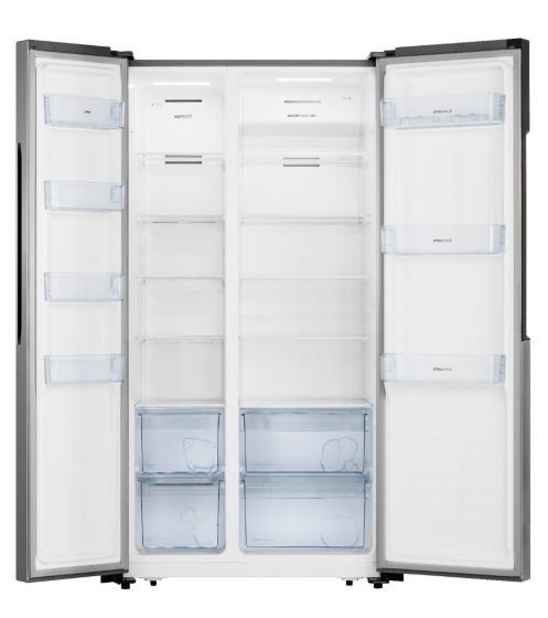 GORENJE Side by Side Refrigerator 566 LITRES, Stainless Steel, NRS9182MXUK