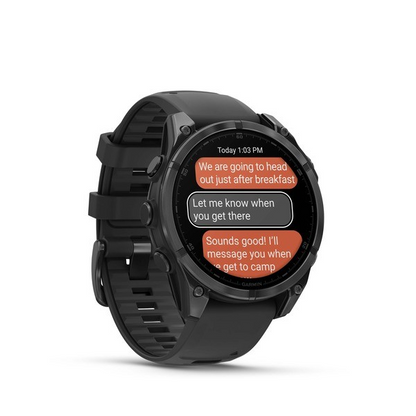 GARMIN FENIX 8 - 47 MM, AMOLED SLATE GRAY WITH BLACK SILICONE BAND