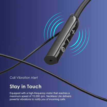 Oraimo  necklace lite Vibration Notifications Neckband, BT V5.3, 220mAh, Dual-device Connectivity, Blue, OEB-E311BLU