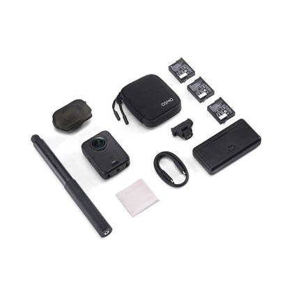 DJI Osmo 360 II Adventure Combo DJI-ZX200-C2 — 8K/60fps 360° Camera, IP68, 1/1.1" CMOS, 105GB Built-in (Black)