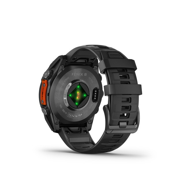 GARMIN FENIX 8 - 47 MM, AMOLED SLATE GRAY WITH BLACK SILICONE BAND