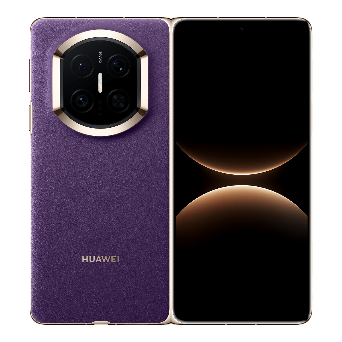 Huawei Mate X7 Foldable — 16GB / 512GB, 8" OLED 120Hz 2500nit, Triple 50MP Camera, 5600mAh 66W, IP59 (Arabic Purple)