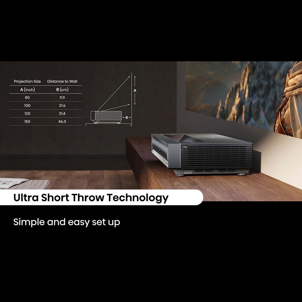Hisense Laser TV, 4K UHD, Ultra Short Throw Smart Display – PX3-PRO