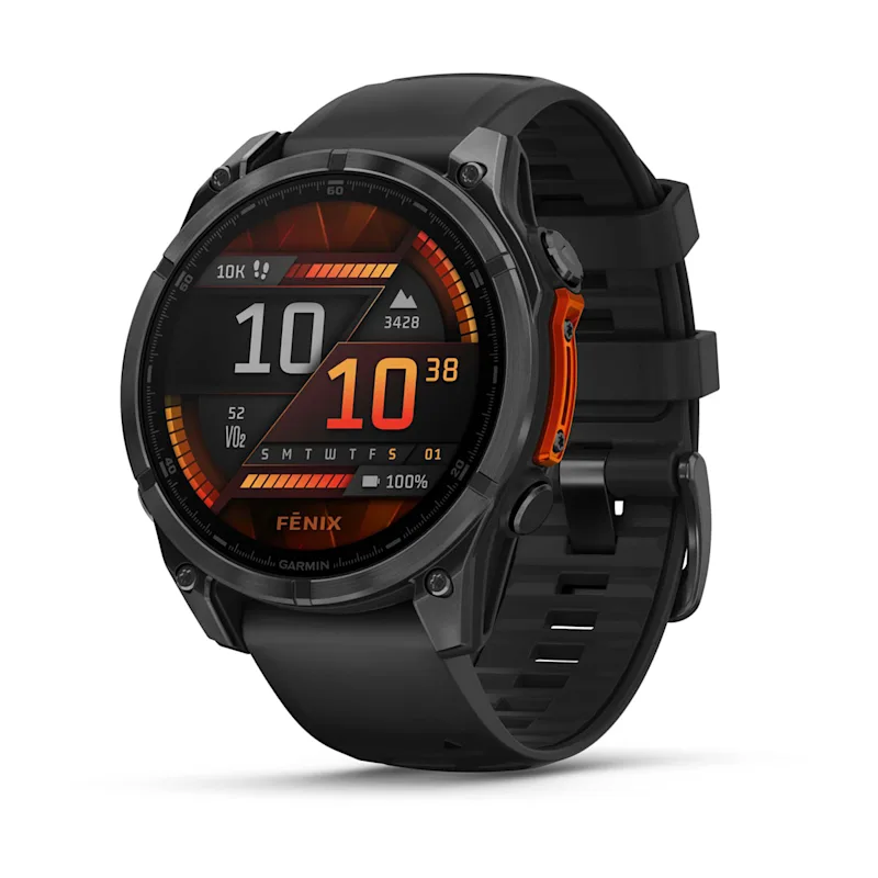 GARMIN FENIX 8 - 47 MM, AMOLED SLATE GRAY WITH BLACK SILICONE BAND