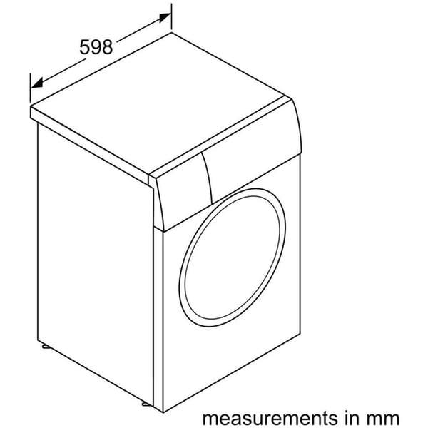 Bosch  Washing Machine, WGB2440XGC, 9KG, 1400 RPM, White