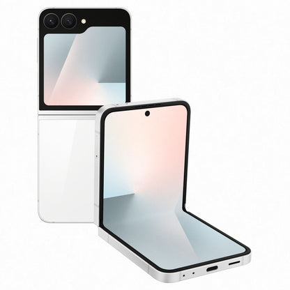 Samsung Galaxy Z Flip7 FE 5G Smartphone 8GB RAM, 256GB Storage, White [Online Exclusive Model]