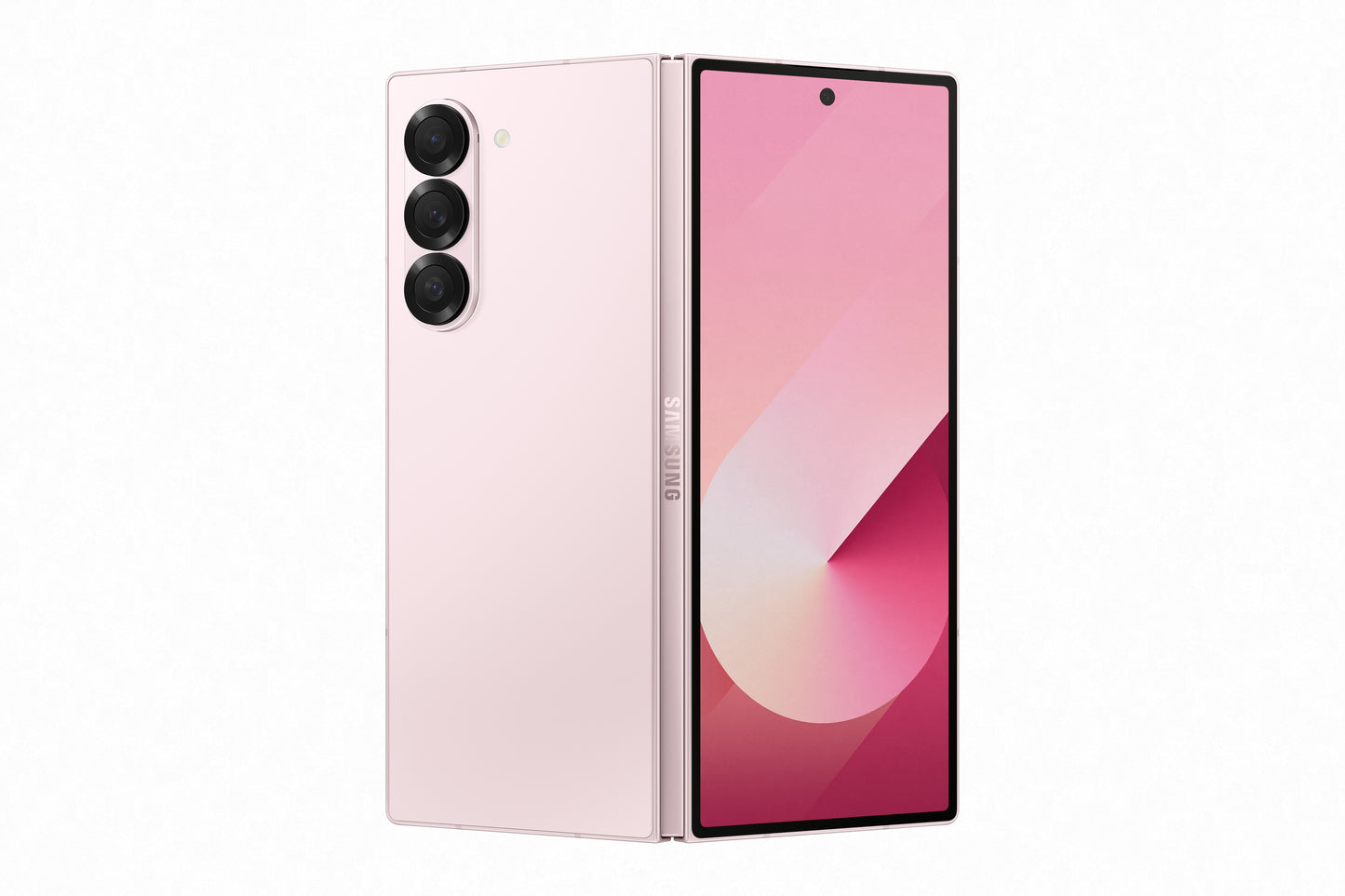 Samsung Galaxy Z Fold 6 Foldable AI Smartphone, 12GB RAM, 256GB Storage, 5G Dual Sim, 50MP Camera, Android 14 One UI, Pink, Middle East Version